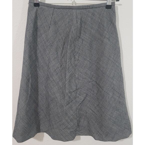 Ann Taylor Gray A Line Women's Skirt 6 Wool Lined Lightweight Flowy - Picture 1 of 4
